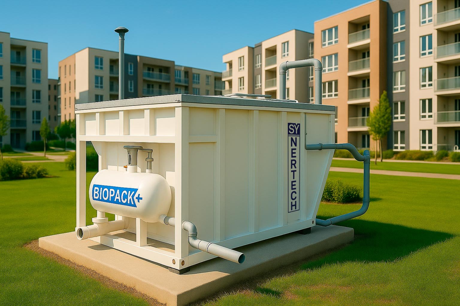 persona realizando pruebas en planta complementaria de tratamiento de aguas residuales - ver detalles de la planta