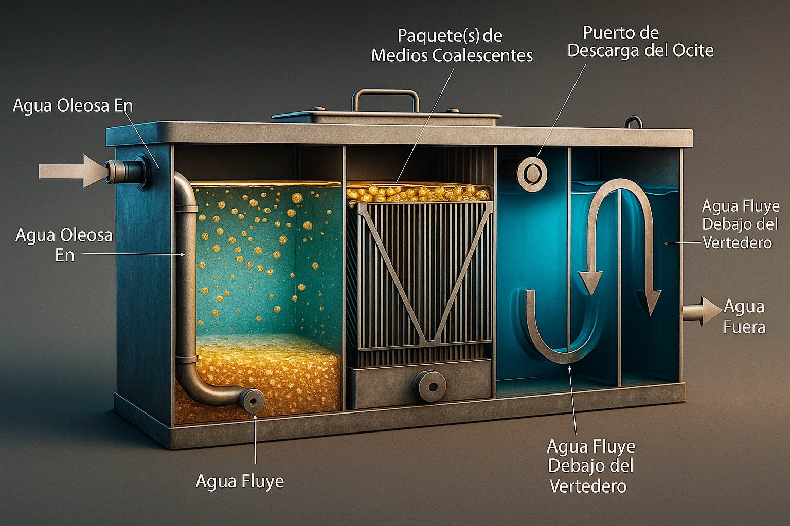 persona realizando pruebas en planta complementaria de tratamiento de aguas residuales - ver detalles de la planta